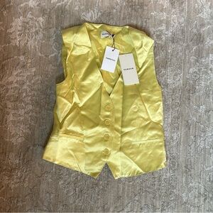 NWT parosh Lemon Satin Top